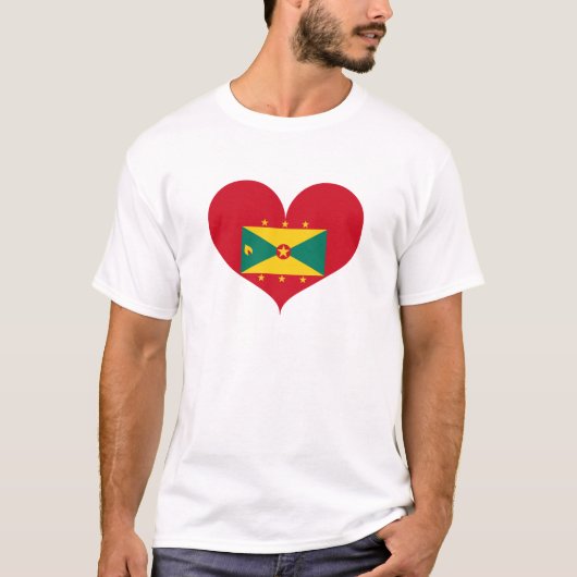 I Liebe Grenada Flag T-Shirt (Vorderseite)