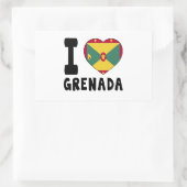 I Liebe Grenada Rechteckiger Aufkleber (Tasche)