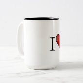 I Liebe-GrenzCollies-Tasse Zweifarbige Tasse (Vorderseite Links)