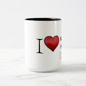 I Liebe-GrenzCollies-Tasse Zweifarbige Tasse (Mittel)