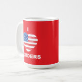 I Liebe Grenzen, USA Kaffeetasse (Vorderseite Links)