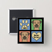 I Liebe-Grenzterrier Button (Vorne & Hinten)