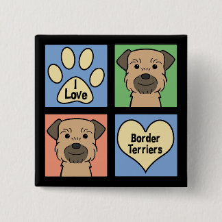 I Liebe-Grenzterrier Button
