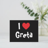 I Liebe Greta Postkarte (Stehend Vorderseite)