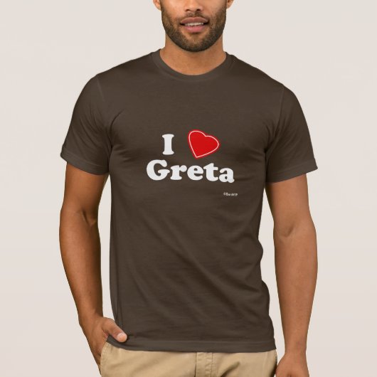 I Liebe Greta T-Shirt (Vorderseite)