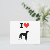 I Liebe Greyhounds Postkarte (Stehend Vorderseite)