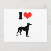 I Liebe Greyhounds Postkarte (Vorderseite)
