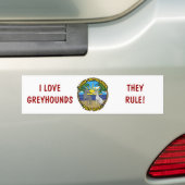 I LIEBE GREYHOUNDS SIE REGEL AUTOAUFKLEBER (Auf Auto)