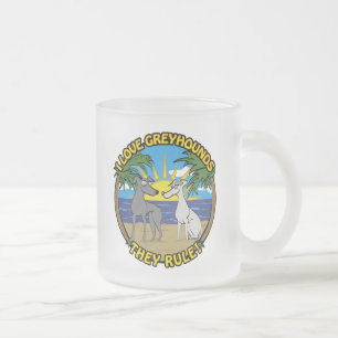 I LIEBE GREYHOUNDS SIE REGEL MATTGLASTASSE