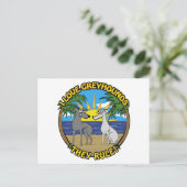 I LIEBE GREYHOUNDS SIE REGEL POSTKARTE (Stehend Vorderseite)
