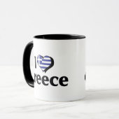 I Liebe Griechenland Flagge Tasse (Vorderseite Links)