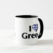I Liebe Griechenland Flagge Tasse (VorderseiteRechts)