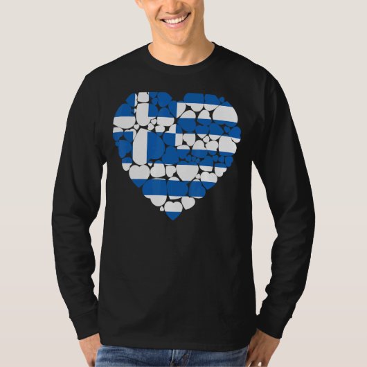 I Liebe Griechenland Flaggen Griechenland T-Shirt (Vorderseite)
