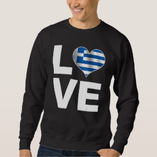 I Liebe Griechenland Herzenflagge Griechenland Sweatshirt