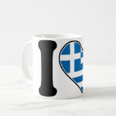 I Liebe Griechenland Kaffeetasse (Vorderseite Links)