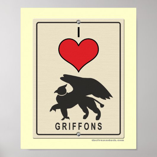 I Liebe Griffons Poster (Vorne)