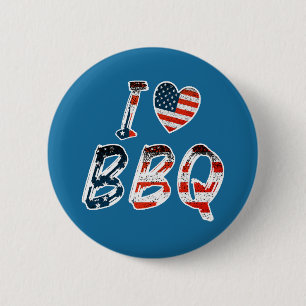 I Liebe GRILLEN, amerikanisches Patriotikum Button