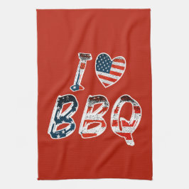 I Liebe GRILLEN, amerikanisches Patriotikum Geschirrtuch