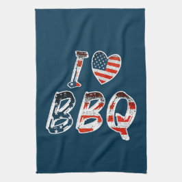 I Liebe GRILLEN, amerikanisches Patriotikum Geschirrtuch
