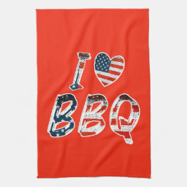 I Liebe GRILLEN, amerikanisches Patriotikum Geschirrtuch