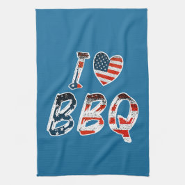 I Liebe GRILLEN, amerikanisches Patriotikum Geschirrtuch