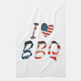 I Liebe GRILLEN, amerikanisches Patriotikum Geschirrtuch