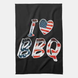I Liebe GRILLEN, amerikanisches Patriotikum Geschirrtuch
