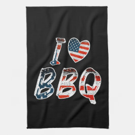 I Liebe GRILLEN, amerikanisches Patriotikum Geschirrtuch
