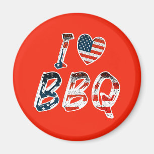 I Liebe GRILLEN, amerikanisches Patriotikum Magnet