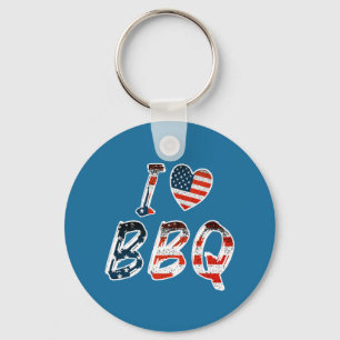 I Liebe GRILLEN, amerikanisches Patriotikum Schlüsselanhänger