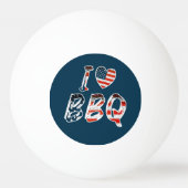 I Liebe GRILLEN, amerikanisches Patriotikum Tischtennisball (Vorderseite)