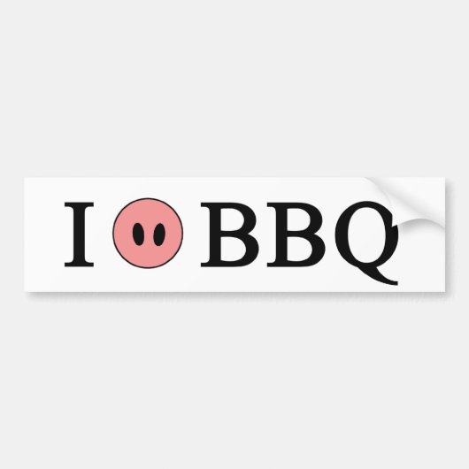 I Liebe GRILLEN Autoaufkleber (Vorne)