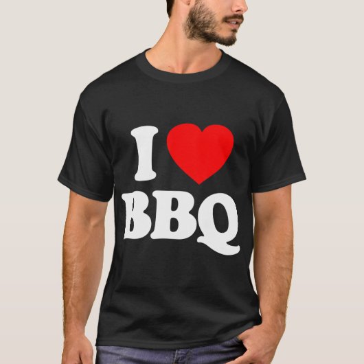 I Liebe GRILLEN Heart Funny T-Shirt (Vorderseite)