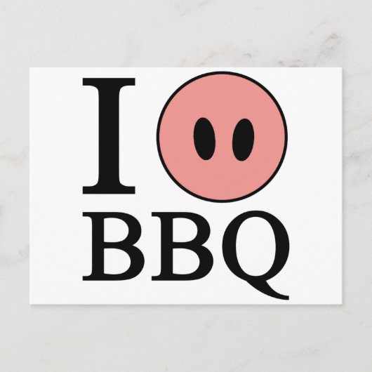 I Liebe GRILLEN Postkarte (Vorderseite)