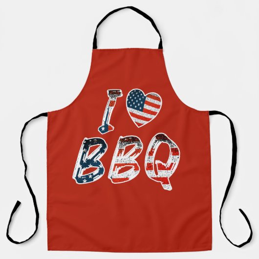 I LIEBE GRILLEN SCHÜRZE (Vorderseite)