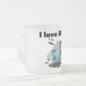 I Liebe Grillen T - Shirt und Geschenke Mattglastasse (Vorderseite Links)