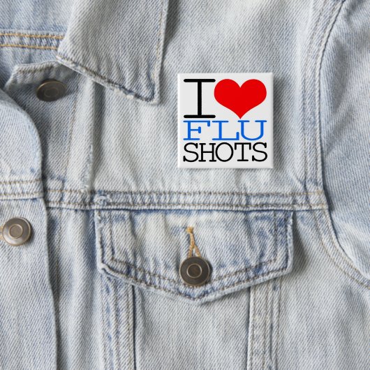 I Liebe-Grippe-Schüsse Button (Beispiel)