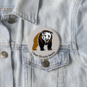 I Liebe GRIZZLY BÄRS - Wildtiere - Natur Button (Beispiel)