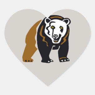 I Liebe Grizzly BEARS - Wildlife - Nature-USA Herz-Aufkleber