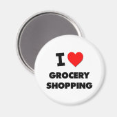 I Liebe Grocery Shopping Magnet (Vorderseite/Rückseite)