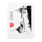 I Liebe Grodno Belarus Architektur Sketch Burg Magnet (Vertikal)