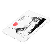 I Liebe Grodno Belarus Architektur Sketch Burg Magnet (Linke Seite)