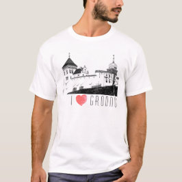 I Liebe Grodno Belarus Architektur Sketch Burg T-Shirt