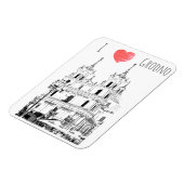 I Liebe Grodno Belarus Architekturskizze Magnet (Linke Seite)