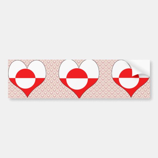 I Liebe Grönland Autoaufkleber (Vorne)