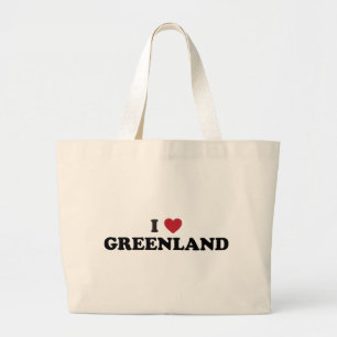 I Liebe Grönland Jumbo Stoffbeutel