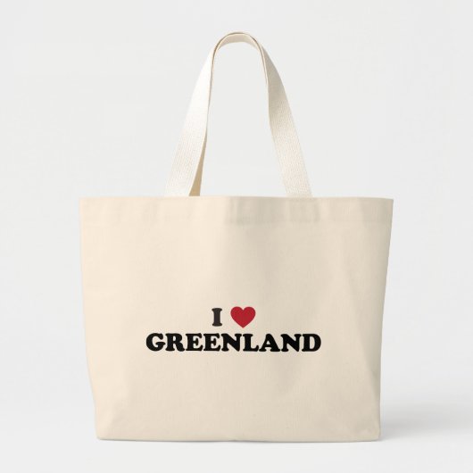 I Liebe Grönland Jumbo Stoffbeutel (Vorne)