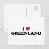 I Liebe Grönland Postkarte (Vorne/Hinten)