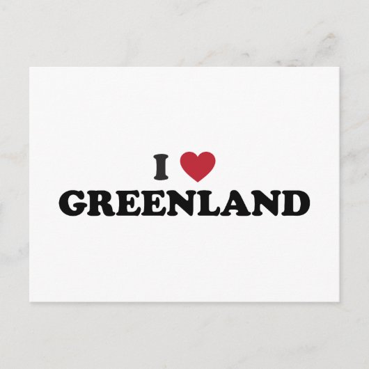 I Liebe Grönland Postkarte (Vorderseite)