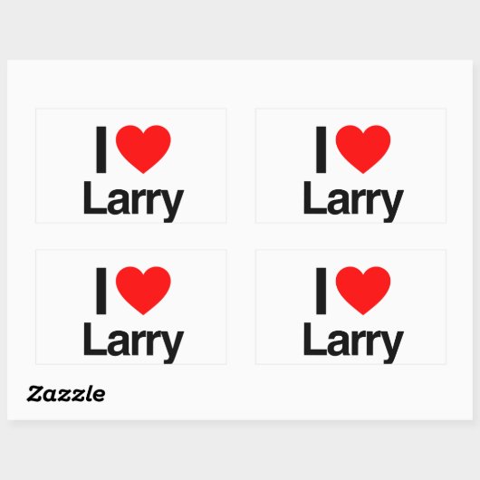 i Liebe groß Rechteckiger Aufkleber (Blatt)